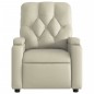 vidaXL Sillón reclinable de masaje cuero sintético crema vidaXL Sillón reclinable de masaje cuero sintético crema
