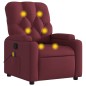 vidaXL Sillón de masaje reclinable de tela color vino tinto vidaXL Sillón de masaje reclinable de tela color vino tinto