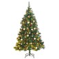 vidaXL Árbol de Navidad artificial con bisagras 300 LED y bolas 180 cm vidaXL Árbol de Navidad artificial con bisagras 300 LED y bolas 180 cm