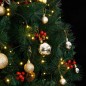 vidaXL Árbol de Navidad artificial con bisagras 300 LED y bolas 180 cm vidaXL Árbol de Navidad artificial con bisagras 300 LED y bolas 180 cm