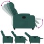 vidaXL Sillón reclinable de tela verde oscuro vidaXL Sillón reclinable de tela verde oscuro