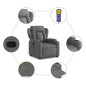 vidaXL Sillón de masaje reclinable de tela gris oscuro vidaXL Sillón de masaje reclinable de tela gris oscuro