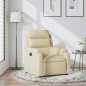 vidaXL Sillón reclinable de tela crema vidaXL Sillón reclinable de tela crema