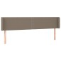vidaXL Cabecero con LED de tela gris taupe 163x16x78/88 cm