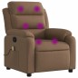 vidaXL Sillón reclinable con masaje de tela marrón vidaXL Sillón reclinable con masaje de tela marrón