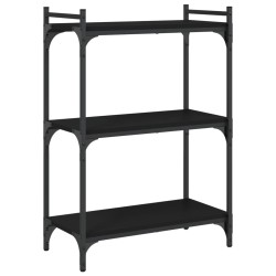 vidaXL Librería de 3 estantes madera de ingeniería negro 60x30x86 cm