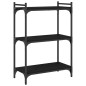 vidaXL Librería de 3 estantes madera de ingeniería negro 60x30x86 cm vidaXL Librería de 3 estantes madera de ingeniería negro 60x30x86 cm