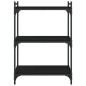 vidaXL Librería de 3 estantes madera de ingeniería negro 60x30x86 cm vidaXL Librería de 3 estantes madera de ingeniería negro 60x30x86 cm