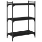 vidaXL Librería de 3 estantes madera de ingeniería negro 60x30x86 cm vidaXL Librería de 3 estantes madera de ingeniería negro 60x30x86 cm