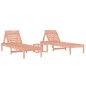 vidaXL Tumbonas con mesita 2 uds madera maciza Douglas vidaXL Tumbonas con mesita 2 uds madera maciza Douglas