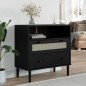 vidaXL Aparador SENJA aspecto de ratán madera pino negro 80x40x80 cm vidaXL Aparador SENJA aspecto de ratán madera pino negro 80x40x80 cm