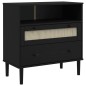 vidaXL Aparador SENJA aspecto de ratán madera pino negro 80x40x80 cm vidaXL Aparador SENJA aspecto de ratán madera pino negro 80x40x80 cm