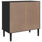 vidaXL Aparador SENJA aspecto de ratán madera pino negro 80x40x80 cm vidaXL Aparador SENJA aspecto de ratán madera pino negro 80x40x80 cm