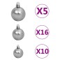 vidaXL Árbol de Navidad artificial con bisagras 300 LED y bolas 210 cm vidaXL Árbol de Navidad artificial con bisagras 300 LED y bolas 210 cm