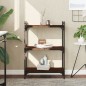 vidaXL Librería 3 estantes madera ingeniería marrón roble 60x30x86 cm vidaXL Librería 3 estantes madera ingeniería marrón roble 60x30x86 cm