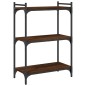 vidaXL Librería 3 estantes madera ingeniería marrón roble 60x30x86 cm vidaXL Librería 3 estantes madera ingeniería marrón roble 60x30x86 cm