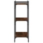vidaXL Librería 3 estantes madera ingeniería marrón roble 60x30x86 cm vidaXL Librería 3 estantes madera ingeniería marrón roble 60x30x86 cm