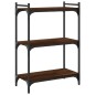 vidaXL Librería 3 estantes madera ingeniería marrón roble 60x30x86 cm vidaXL Librería 3 estantes madera ingeniería marrón roble 60x30x86 cm