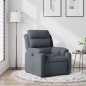 vidaXL Sillón reclinable de terciopelo gris oscuro vidaXL Sillón reclinable de terciopelo gris oscuro