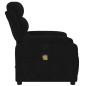 vidaXL Sillón de masaje reclinable de terciopelo negro vidaXL Sillón de masaje reclinable de terciopelo negro