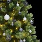vidaXL Árbol de Navidad artificial con bisagras 300 LED y bolas 210 cm vidaXL Árbol de Navidad artificial con bisagras 300 LED y bolas 210 cm