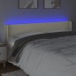 vidaXL Cabecero con LED cuero sintético crema 183x16x78/88 cm vidaXL Cabecero con LED cuero sintético crema 183x16x78/88 cm