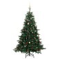 vidaXL Árbol de Navidad artificial con bisagras 300 LED y bolas 180 cm vidaXL Árbol de Navidad artificial con bisagras 300 LED y bolas 180 cm