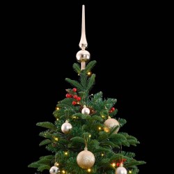 vidaXL Árbol de Navidad artificial con bisagras 300 LED y bolas 180 cm