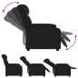 vidaXL Sillón reclinable de cuero sintético negro