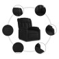 vidaXL Sillón reclinable de cuero sintético negro