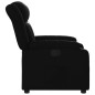 vidaXL Sillón reclinable de cuero sintético negro