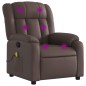 vidaXL Sillón de masaje reclinable cuero sintético marrón vidaXL Sillón de masaje reclinable cuero sintético marrón