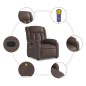 vidaXL Sillón de masaje reclinable cuero sintético marrón vidaXL Sillón de masaje reclinable cuero sintético marrón