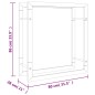 vidaXL Estante para leña acero inoxidable 80x28x86 cm vidaXL Estante para leña acero inoxidable 80x28x86 cm