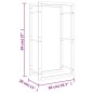 vidaXL Estante para leña acero inoxidable 50x28x94 cm vidaXL Estante para leña acero inoxidable 50x28x94 cm