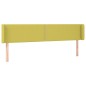 vidaXL Cabecero con LED de tela verde 203x16x78/88 cm