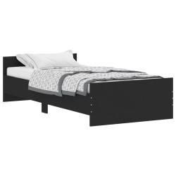 vidaXL Estructura de cama madera contrachapada negra 100x200 cm