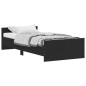 vidaXL Estructura de cama madera contrachapada negra 100x200 cm