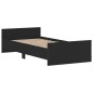 vidaXL Estructura de cama madera contrachapada negra 100x200 cm