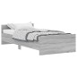 vidaXL Estructura de cama madera contrachapada gris Sonoma 90x190 cm vidaXL Estructura de cama madera contrachapada gris Sonoma 90x190 cm