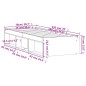 vidaXL Estructura de cama gris hormigón 75x190 cm vidaXL Estructura de cama gris hormigón 75x190 cm