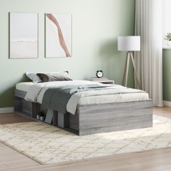 vidaXL Estructura de cama gris Sonoma 90x190 cm