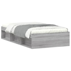 vidaXL Estructura de cama gris Sonoma 90x190 cm