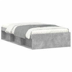 vidaXL Estructura de cama gris hormigón 90x190 cm