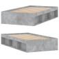 vidaXL Estructura de cama gris hormigón 90x190 cm
