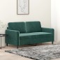 vidaXL Sofá de 2 plazas de terciopelo verde oscuro 140 cm vidaXL Sofá de 2 plazas de terciopelo verde oscuro 140 cm