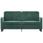 vidaXL Sofá de 2 plazas de terciopelo verde oscuro 140 cm vidaXL Sofá de 2 plazas de terciopelo verde oscuro 140 cm