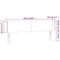 vidaXL Cabecero con LED cuero sintético capuchino 203x16x78/88 cm 