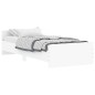 vidaXL Estructura de cama madera contrachapada blanca 90x200 cm vidaXL Estructura de cama madera contrachapada blanca 90x200 cm