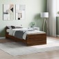 vidaXL Estructura de cama madera de ingeniería marrón roble 75x190 cm